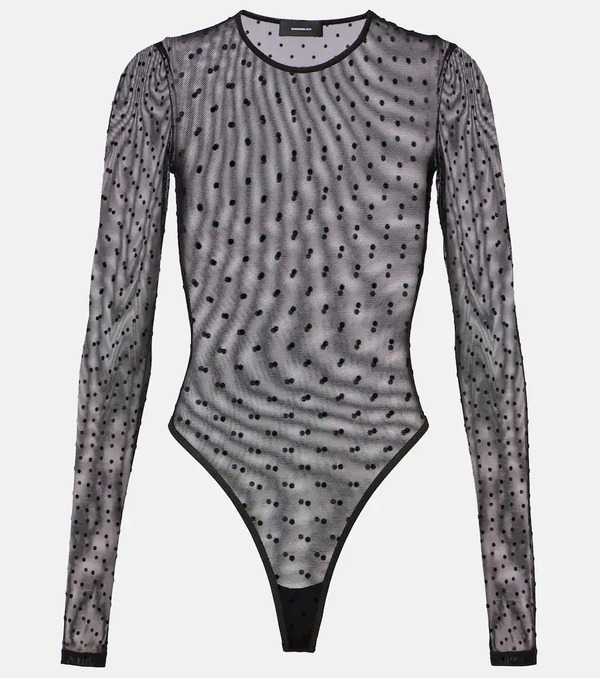  Wardrobe.nyc Wardrobe.nyc Polka-dot Sheer Mesh Bodysuit 