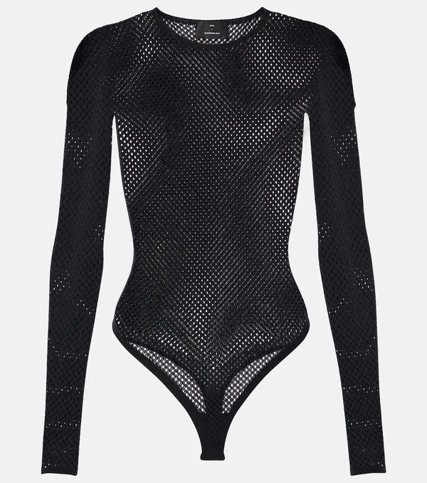  Wardrobe.nyc Wardrobe.nyc X Rhw Web Wool-blend Bodysuit 