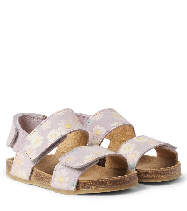  Wheat Wheat Alphie Floral Suede Sandals 