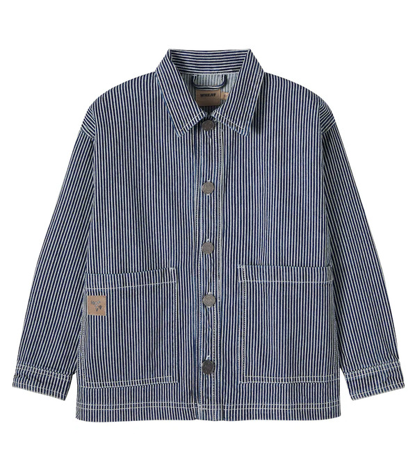  Wheat Wheat Cole Striped Cotton Canvas Jacket 