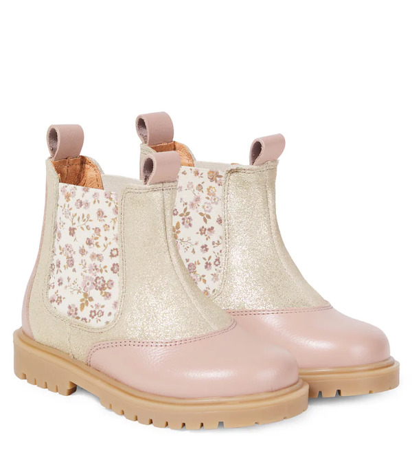  Wheat Wheat Kana Floral Leather Chelsea Boots 