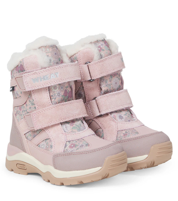  Wheat Wheat Leather-trimmed Ankle Boots 
