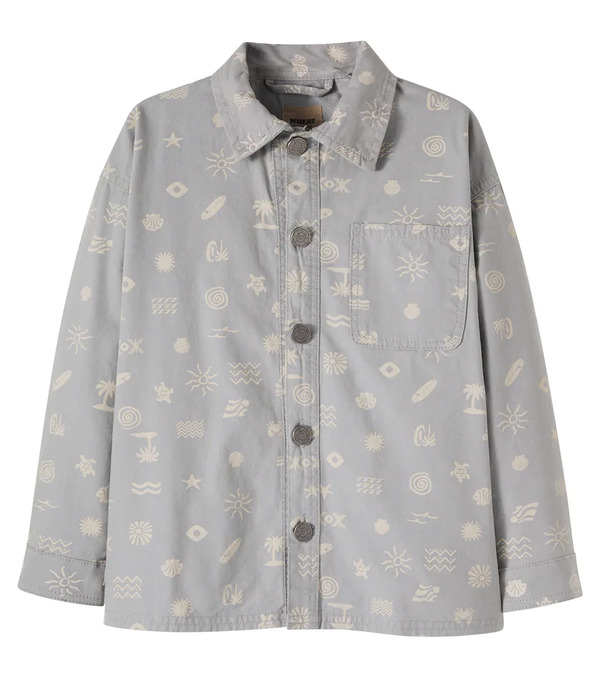  Wheat Wheat Marcel Printed Cotton Canvas Overshirt 
