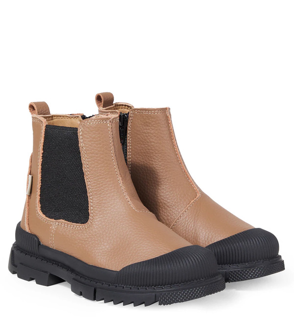  Wheat Wheat Tex Leather Chelsea Boots 