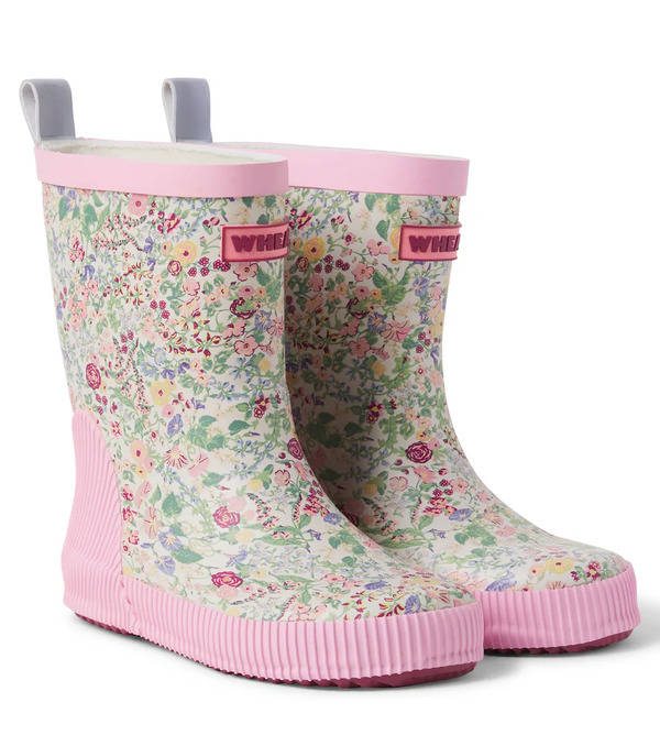  Wheat Wheat Welly Floral Rain Boots 