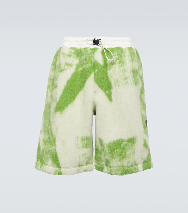  Y-3 Y-3 Printed Wool-blend Shorts 