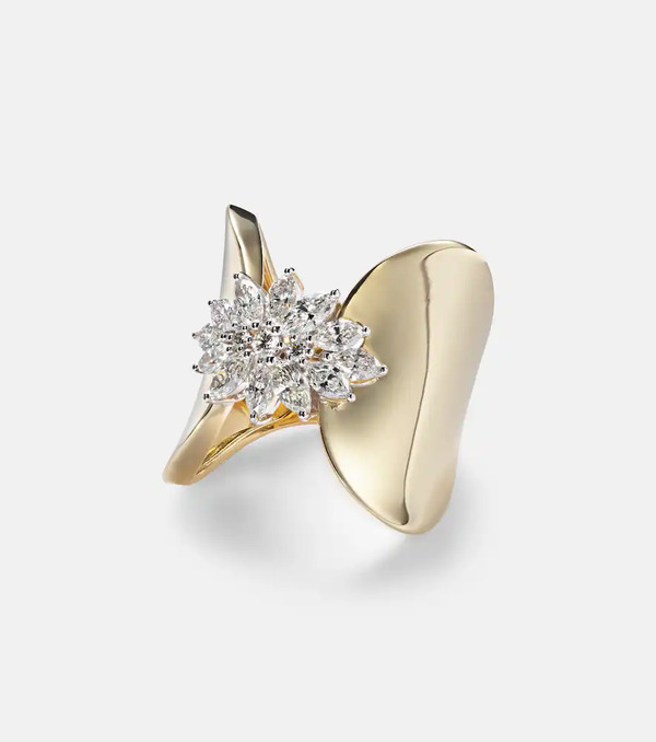  Yeprem Yeprem Golden Strada 18kt Gold Ring With Diamonds 