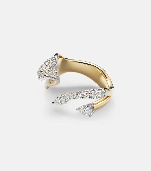  Yeprem Yeprem Golden Strada 18kt Gold Ring With Diamonds 