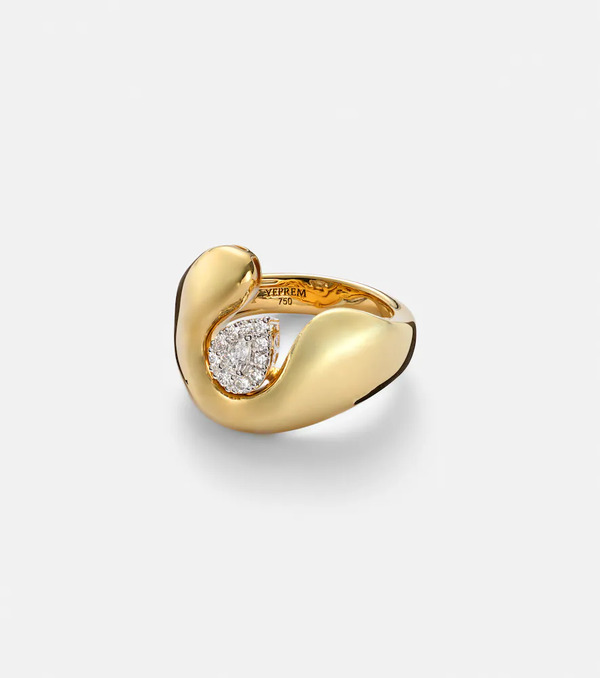  Yeprem Yeprem Golden Strada 18kt Gold Ring With Diamonds 