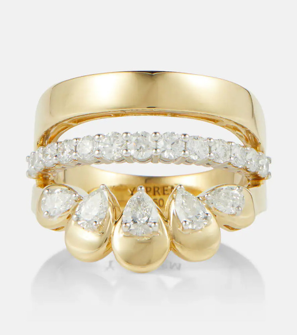  Yeprem Yeprem 18kt Gold Ring With Diamonds 
