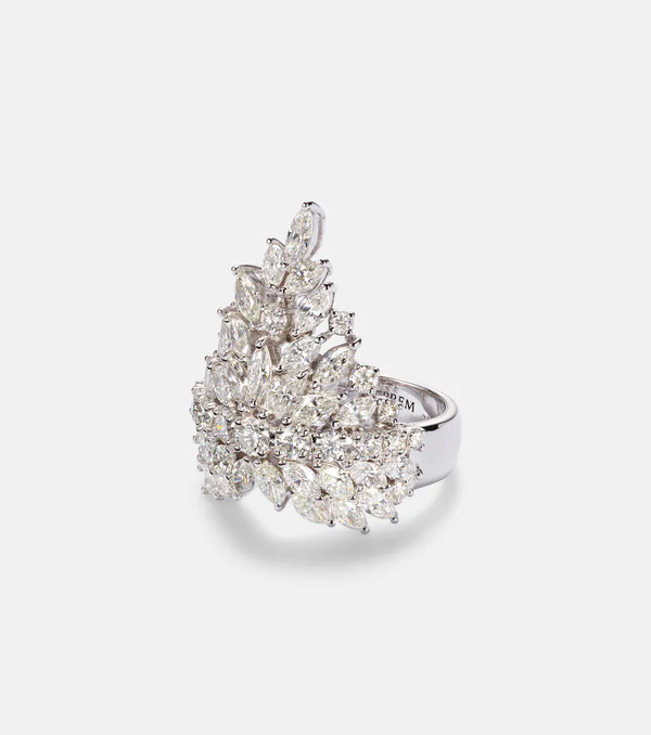  Yeprem Yeprem Y-not 18kt White Gold Ring With Diamonds 