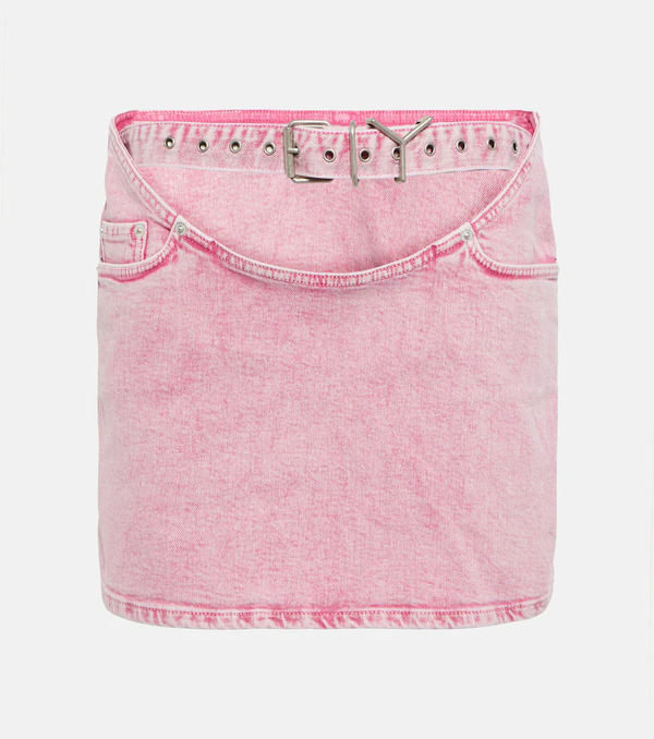  Y/project Y/project Belted Denim Miniskirt 