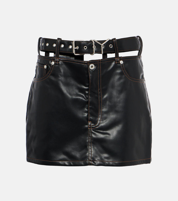  Y/project Y/project Faux Leather Miniskirt 