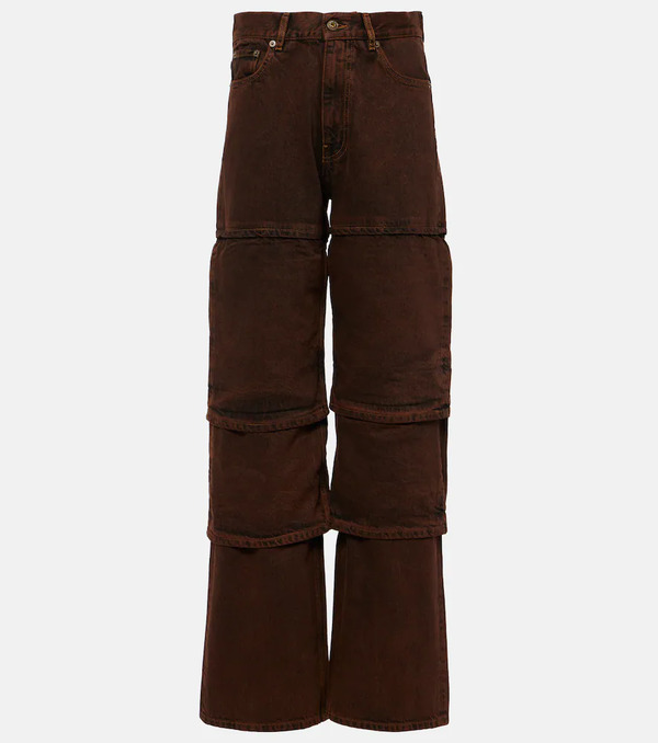  Y/project Y/project Layered High-rise Wide-leg Jeans 