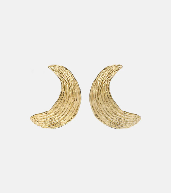  Ysso Ysso Broken Shell 24kt Gold-plated Earrings 
