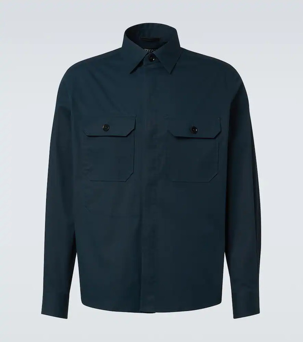  Zegna Zegna Cotton-blend Overshirt 