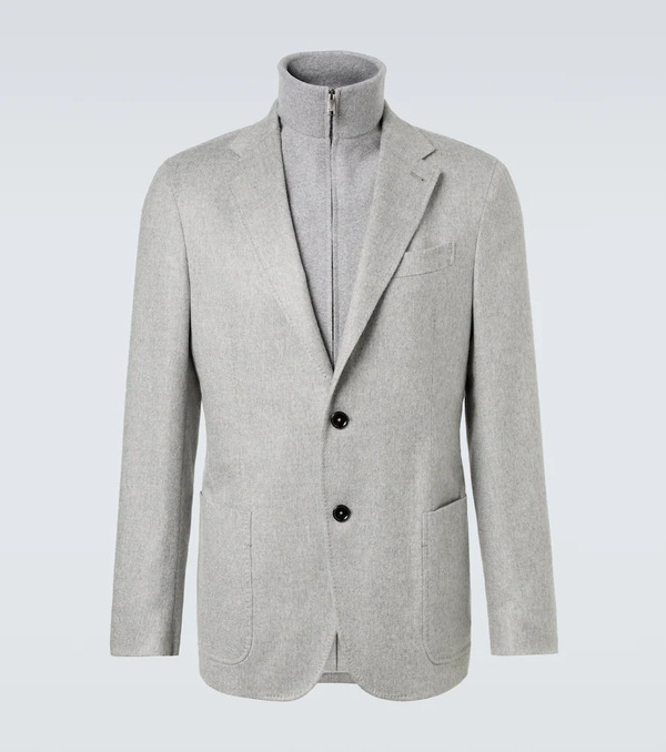  Zegna Zegna Layered Cashmere Blazer 