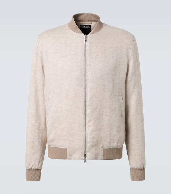  Zegna Zegna Linen Bomber Jacket 