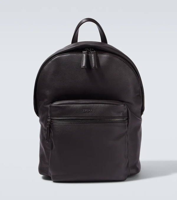  Zegna Zegna Secondskin Hoodie Leather Backpack 