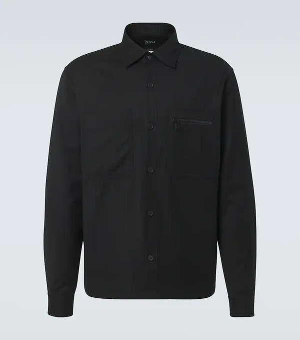  Zegna Zegna Technical Wool Overshirt 