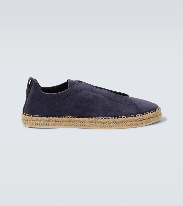  Zegna Zegna Triple Stitch Suede Espadrilles 