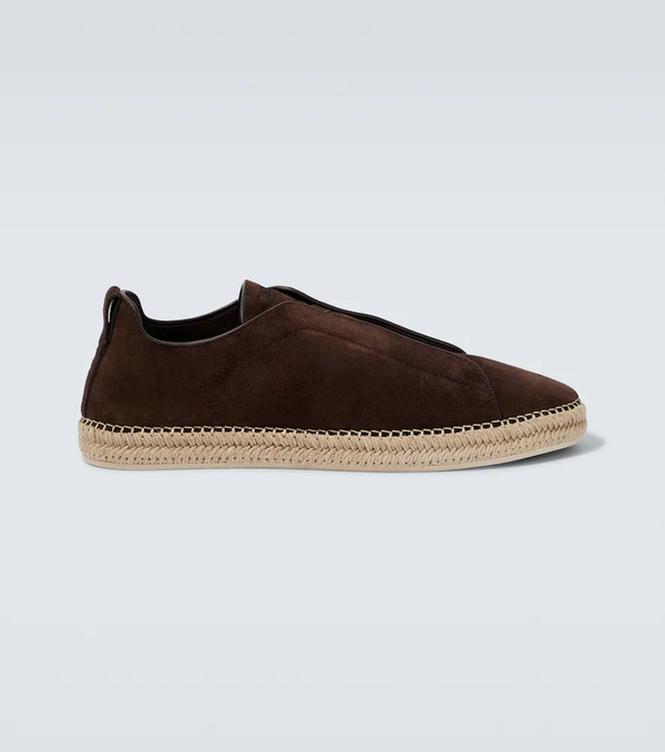  Zegna Zegna Triple Stitch Suede Espadrilles 