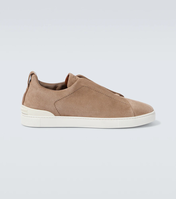  Zegna Zegna Triple Stitch Suede Sneakers 