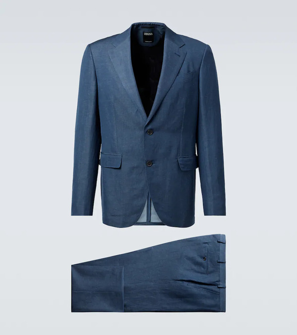  Zegna Zegna Wool And Linen Suit 