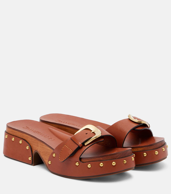  Zimmermann Zimmermann Alight Leather Mules 