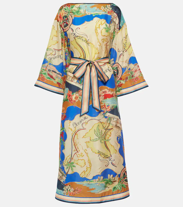  Zimmermann Zimmermann Alight Printed Silk Midi Dress 