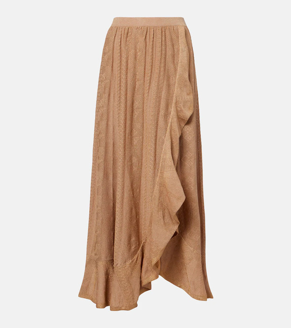  Zimmermann Zimmermann Aster Pointelle Lame Maxi Skirt 