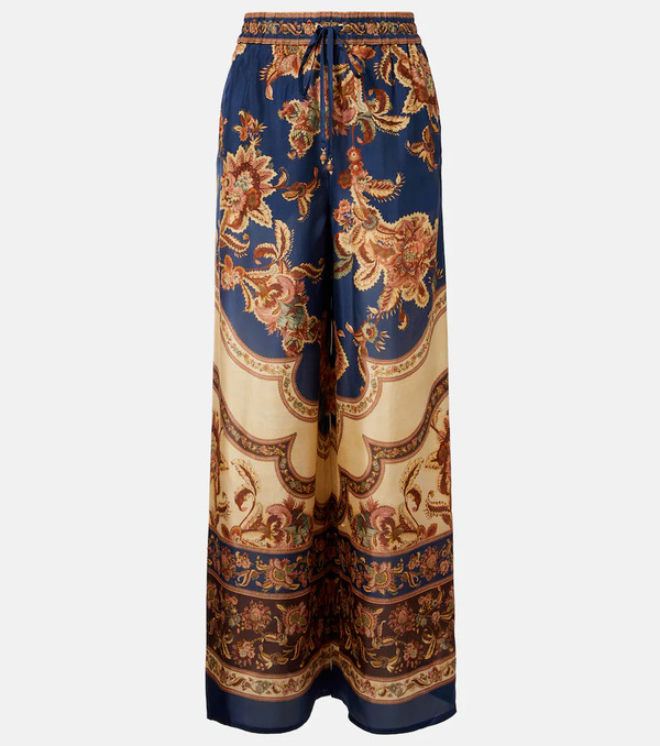  Zimmermann Zimmermann Aster Printed Silk Palazzo Pants 