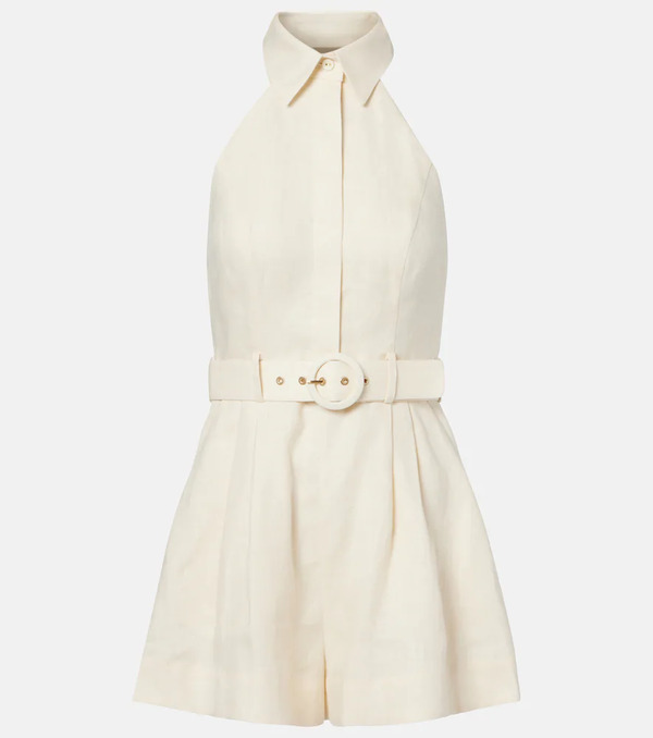  Zimmermann Zimmermann Awaken Halterneck Linen Romper 