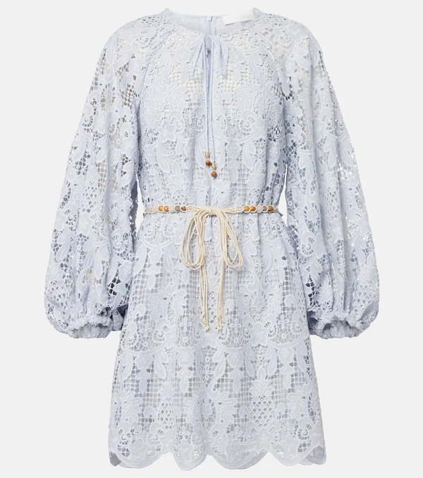  Zimmermann Zimmermann Belted Lace Minidress 