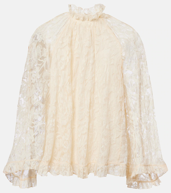  Zimmermann Zimmermann Carousel Ruffled Lace Blouse 