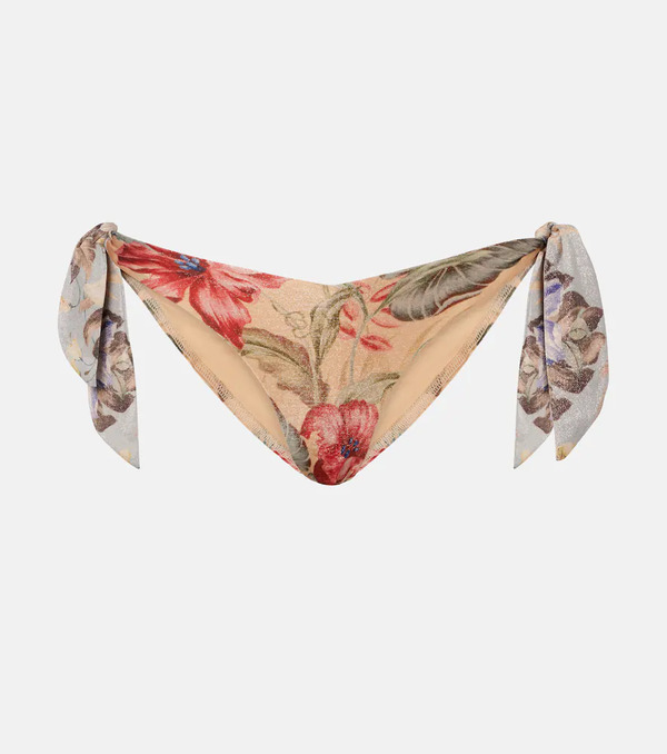  Zimmermann Zimmermann Coco Bow-detail Floral Bikini Bottoms 