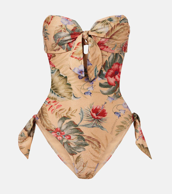  Zimmermann Zimmermann Coco Bow-detail Floral Swimsuit 