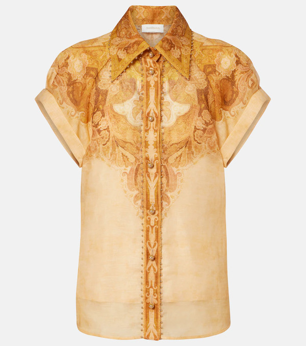  Zimmermann Zimmermann Como Paisley Linen And Silk Blouse 