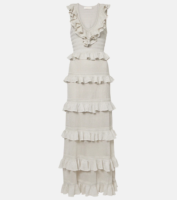  Zimmermann Zimmermann Crush Frilled Knitted Maxi Dress 