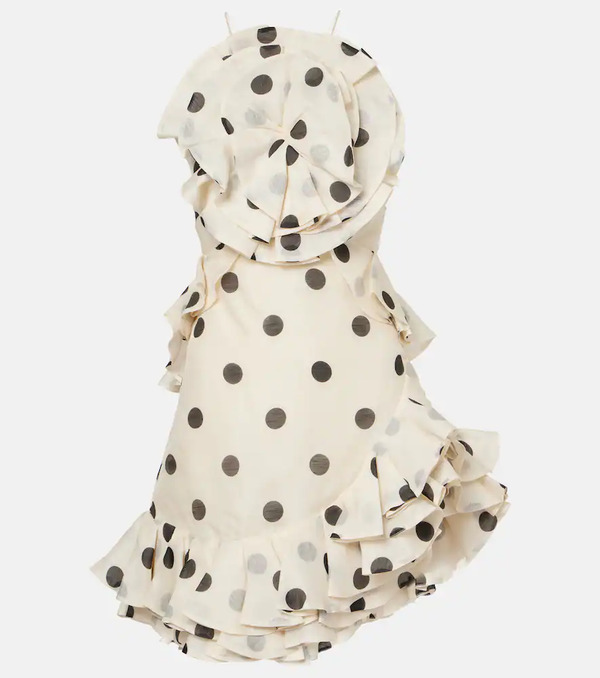  Zimmermann Zimmermann Crush Polka-dot Ruffle Minidress 