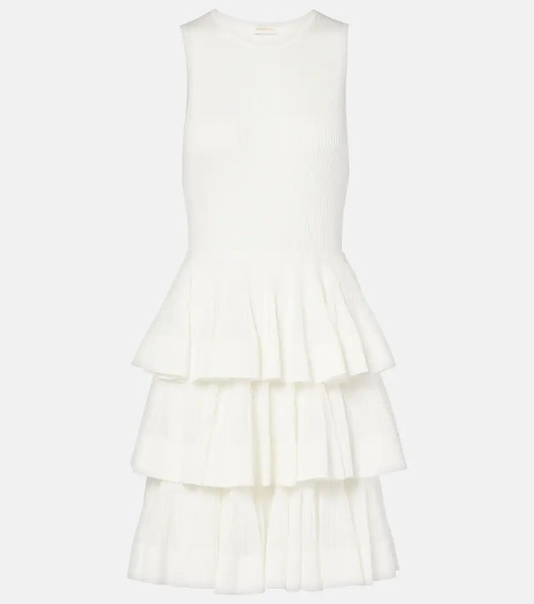  Zimmermann Zimmermann Crush Ruffled Tiered Knitted Minidress 