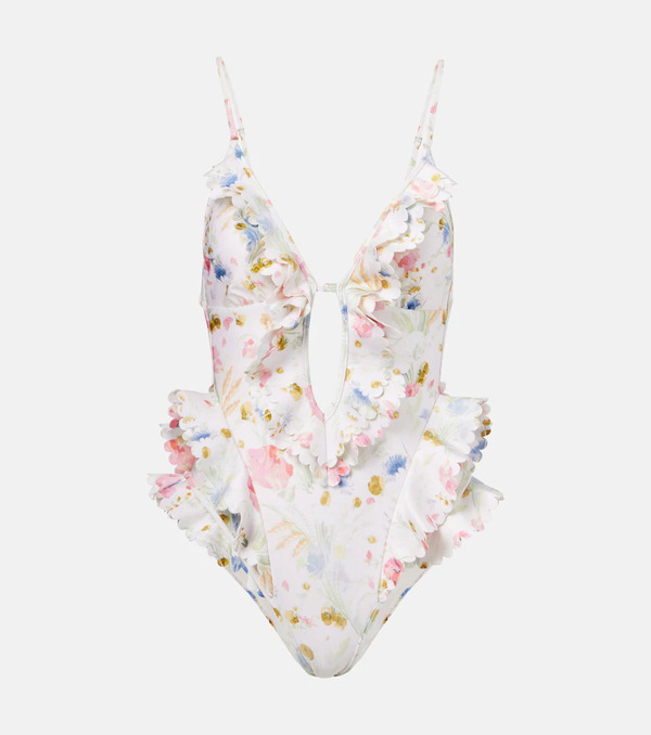  Zimmermann Zimmermann Floral Ruffled Swimsuit 