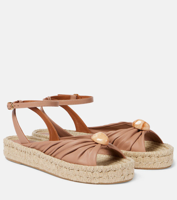  Zimmermann Zimmermann Gleam Leather Espadrille Sandals 