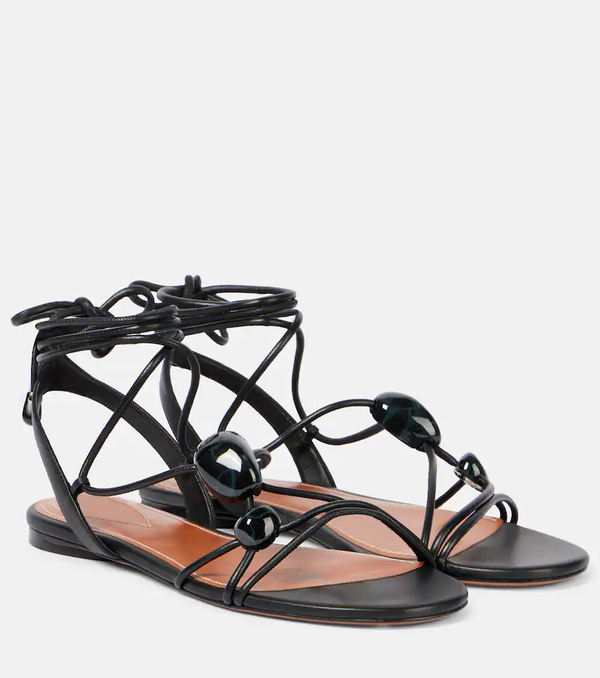  Zimmermann Zimmermann Gleam Leather Sandals 