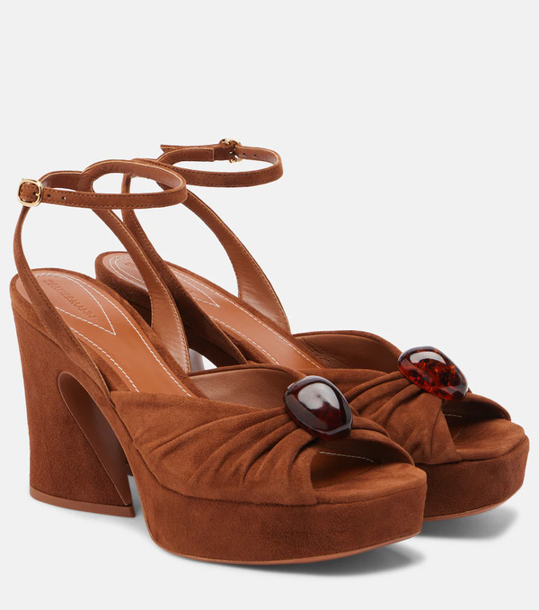  Zimmermann Zimmermann Gleam 120 Suede Platform Sandals 