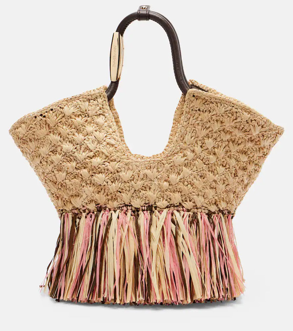  Zimmermann Zimmermann Goldentime Small Raffia Tote Bag 