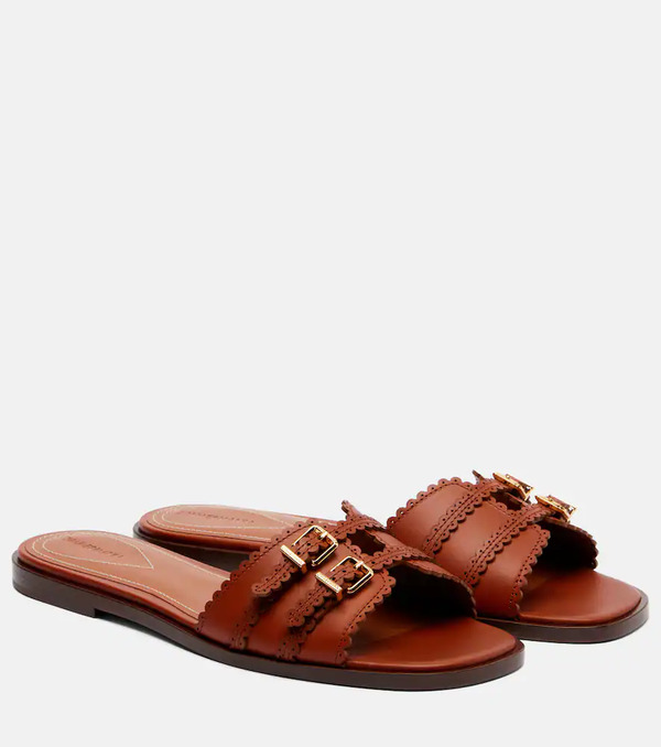  Zimmermann Zimmermann Goldie Leather Slides 