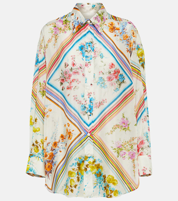  Zimmermann Zimmermann Halcyon Floral Silk Blouse 