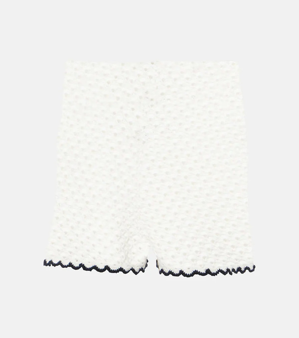  Zimmermann Zimmermann Halliday Pointelle Scalloped High-rise Shorts 