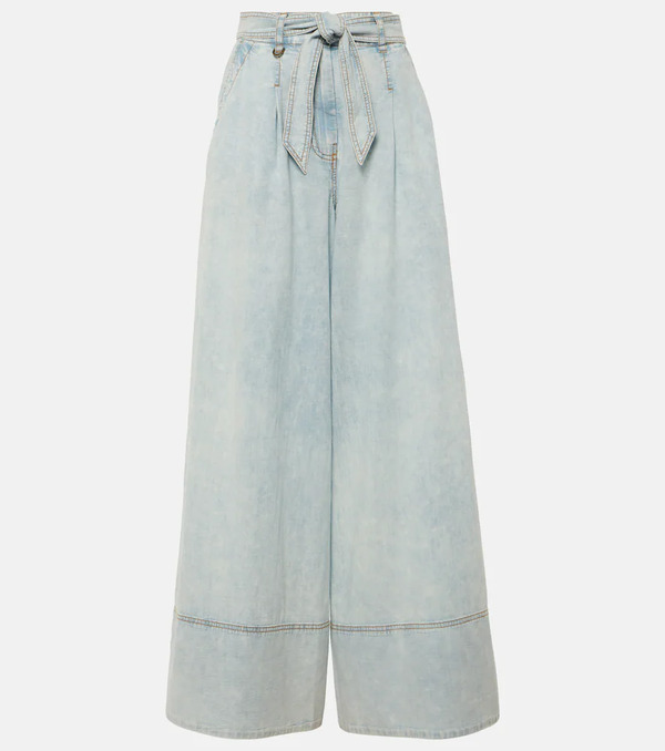  Zimmermann Zimmermann High-rise Wide-leg Jeans 